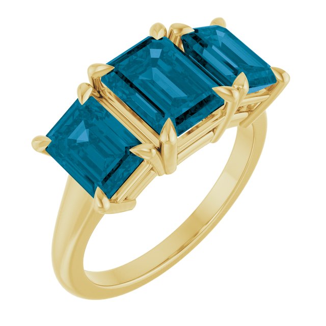 14K Gold Three-Stone Ring - Options Available