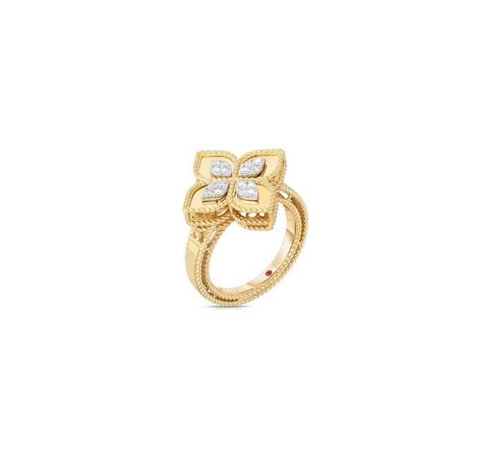 Princess 18K Yellow Gold Diamond Ring