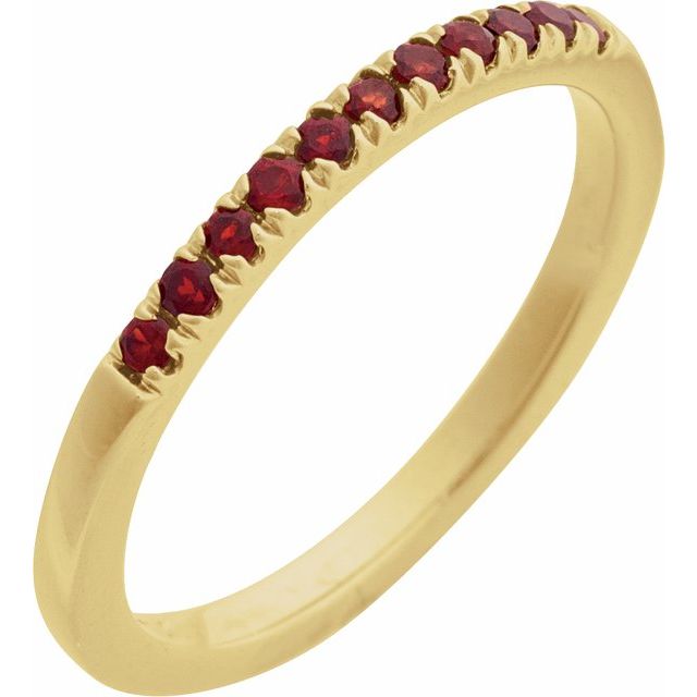 14K Gold Stackable Ring with Natural Pink Tourmaline - Options Available