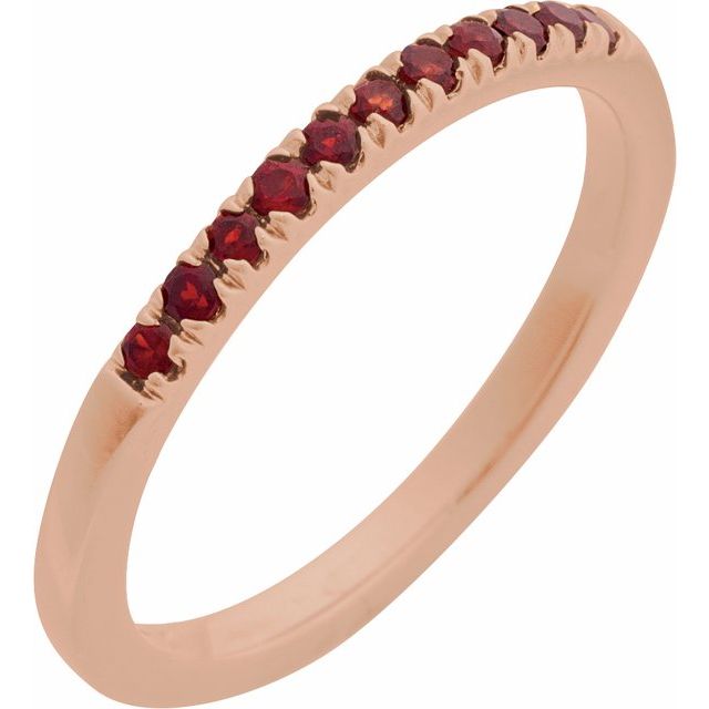 14K Gold Stackable Ring with Natural Pink Tourmaline - Options Available