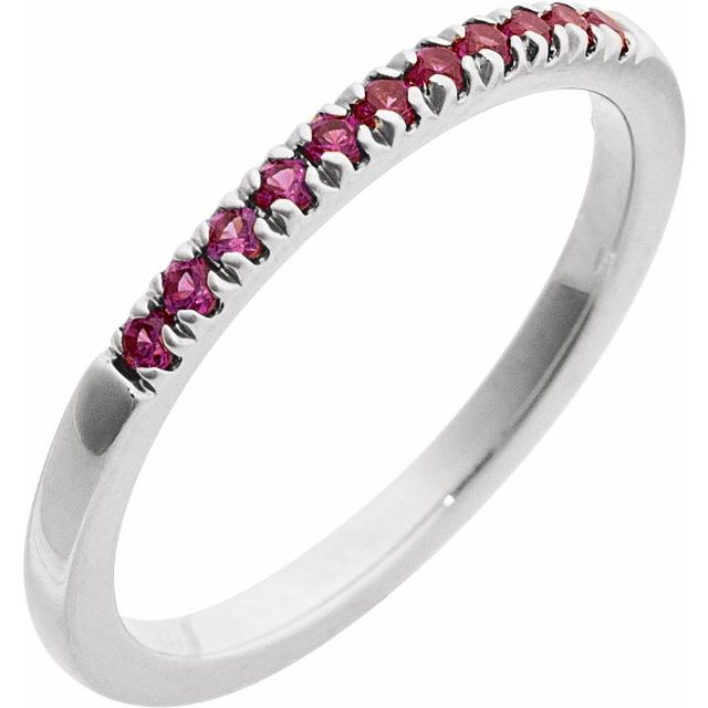 14K Gold Stackable Ring with Natural Pink Tourmaline - Options Available
