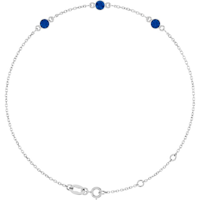 14K Gold & Platinum Bezel-Set Solitaire Bracelet - Options Available
