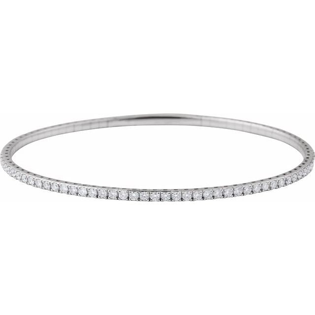 14K Gold Flexible Half Bangle Bracelet