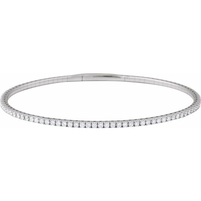 14K Gold Flexible Full Bangle Bracelet