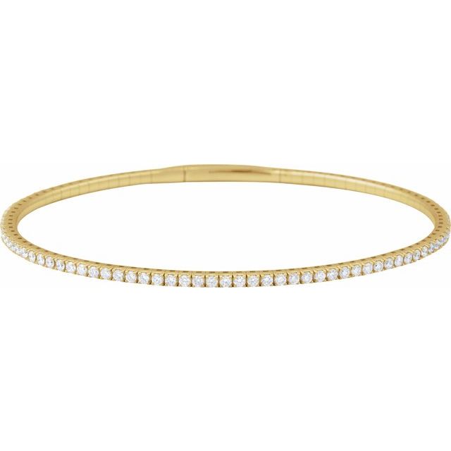 14K Gold Flexible Full Bangle Bracelet