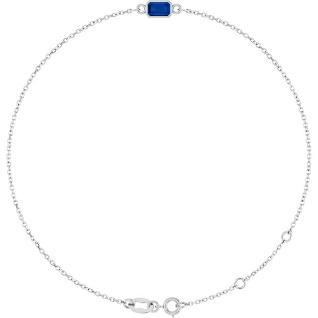 14K Gold, Sterling Silver & Platinum Bezel-Set Solitaire Bracelet - Options Available