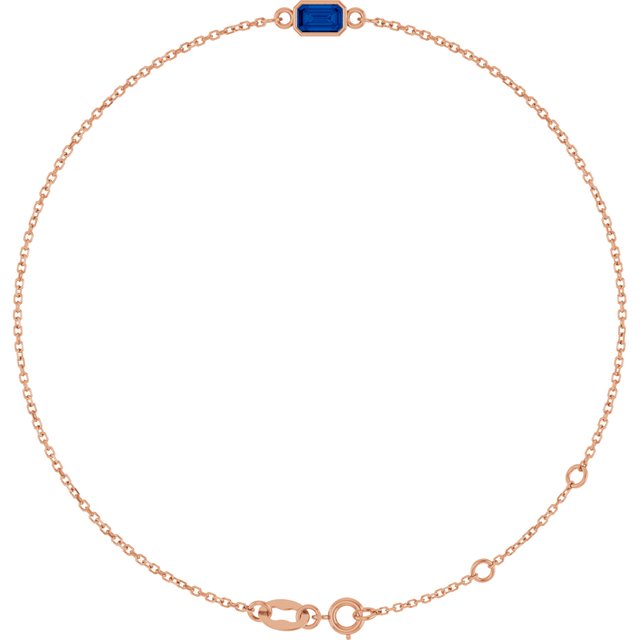 14K Gold, Sterling Silver & Platinum Bezel-Set Solitaire Bracelet - Options Available