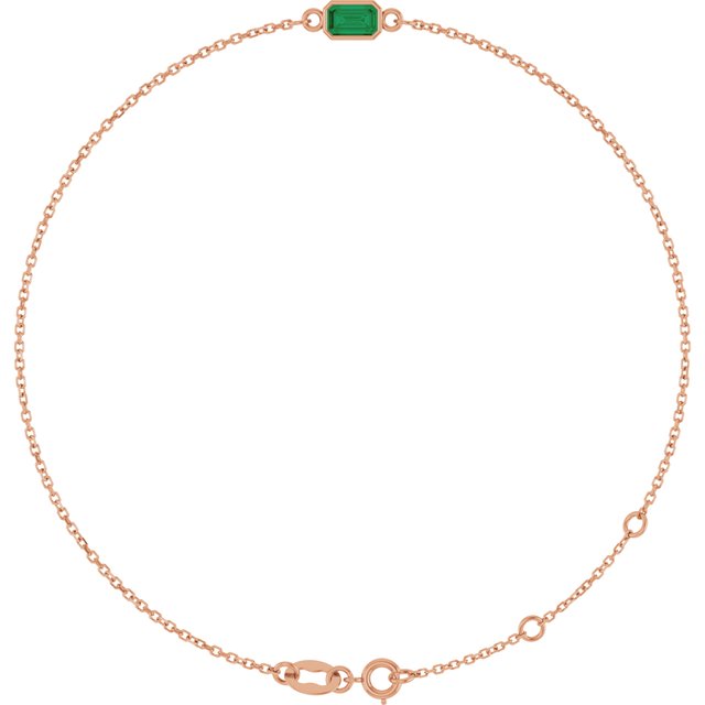 14K Gold, Sterling Silver & Platinum Bezel-Set Solitaire Bracelet - Options Available