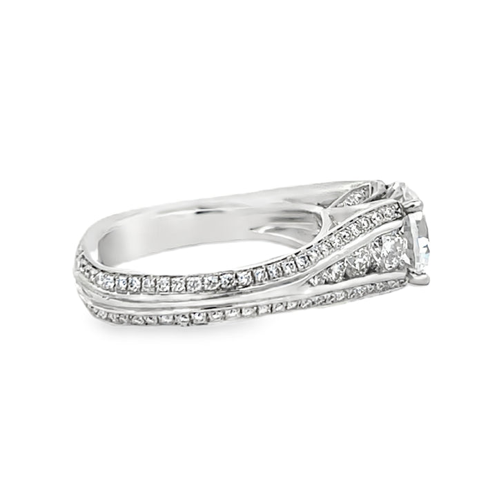 18K White Gold 1.50ct Diamond Semi Mounting Ring