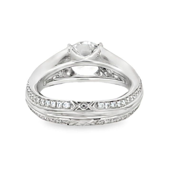 18K White Gold 1.50ct Diamond Semi Mounting Ring