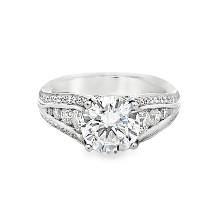 18K White Gold 1.50ct Diamond Semi Mounting Ring