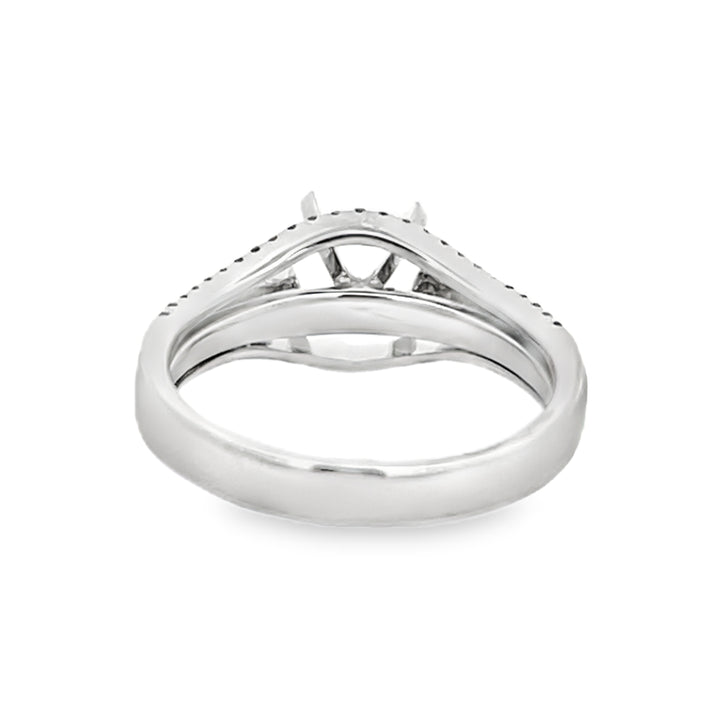 14k White Gold 0.41ct Diamond Semi Mounting Ring
