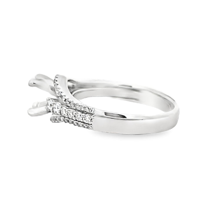 14k White Gold 0.41ct Diamond Semi Mounting Ring