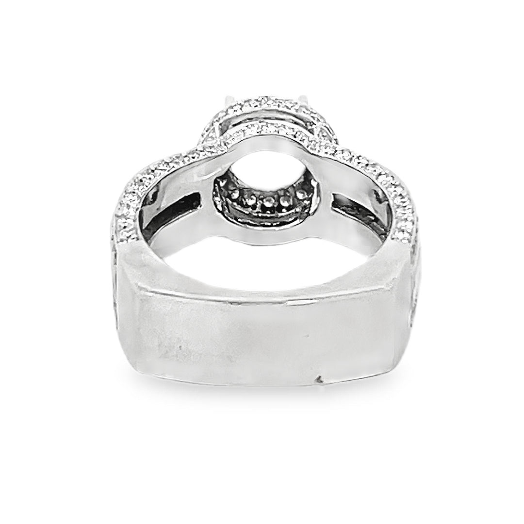 14K White Gold Diamond Semi Mounting 1.97ctw