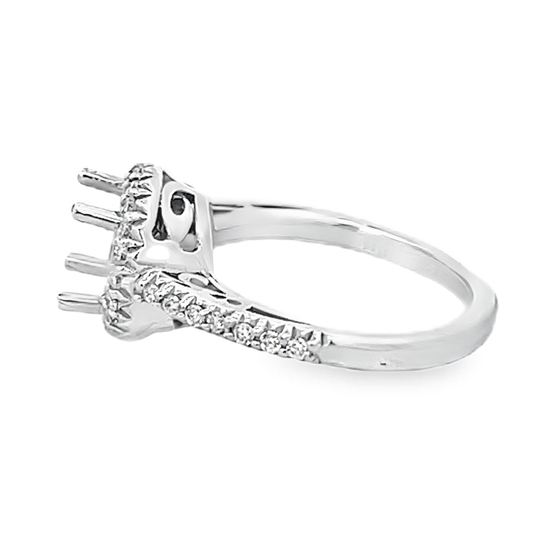 White Gold Diamond Semi Mounting 0.36 Carat