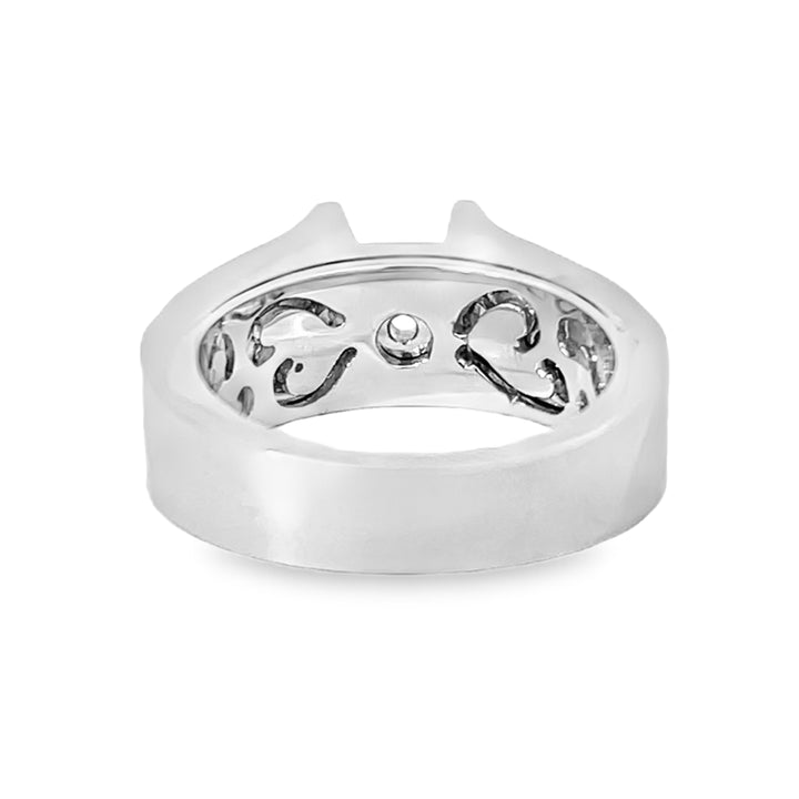 14k White Gold 1.12ct Diamond Semi Mounting Ring