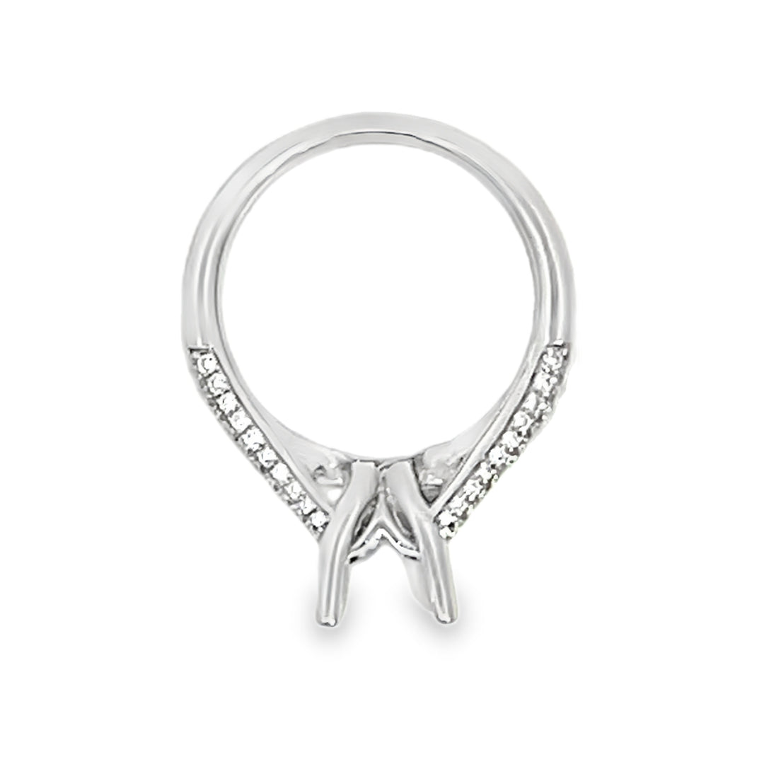 18K White Gold 0.64ct Diamond Semi Mounting Ring