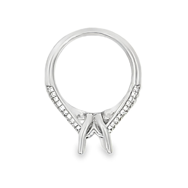 18K White Gold 0.64ct Diamond Semi Mounting Ring