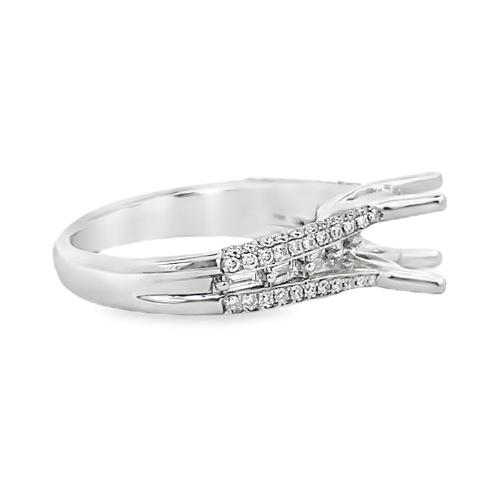18K White Gold 0.64ct Diamond Semi Mounting Ring