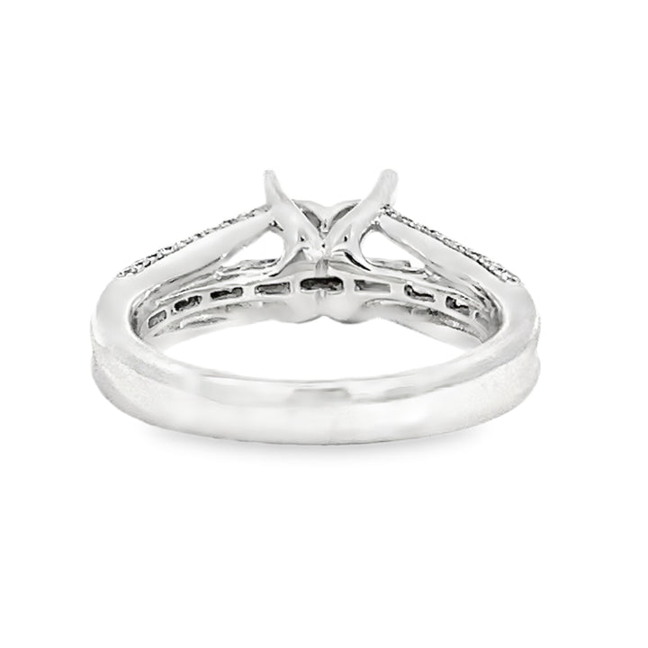 18K White Gold 0.64ct Diamond Semi Mounting Ring