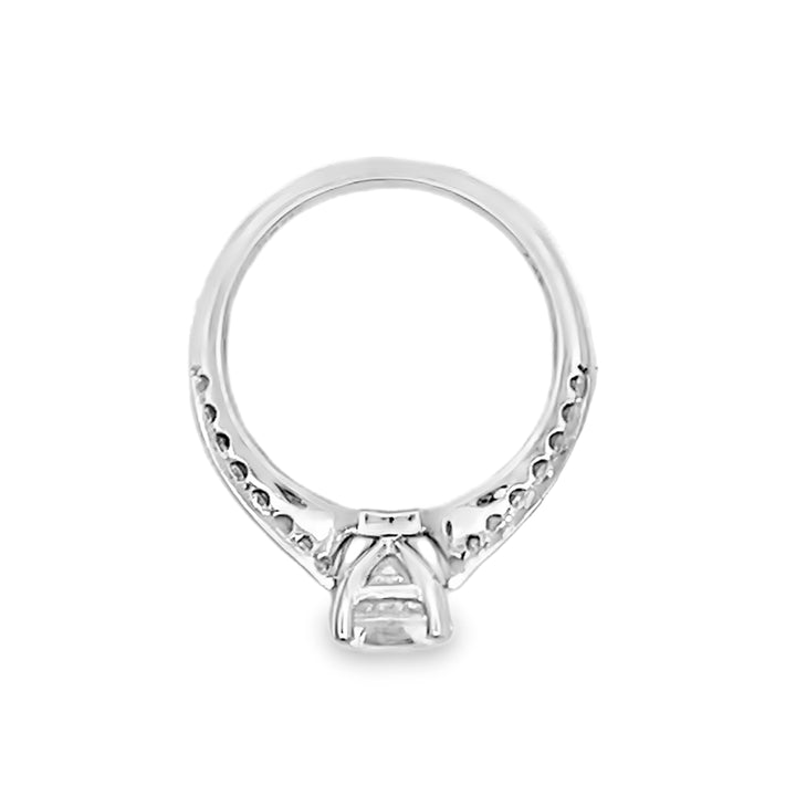 14K White Gold 0.47ct Diamond Semi Mounting Ring