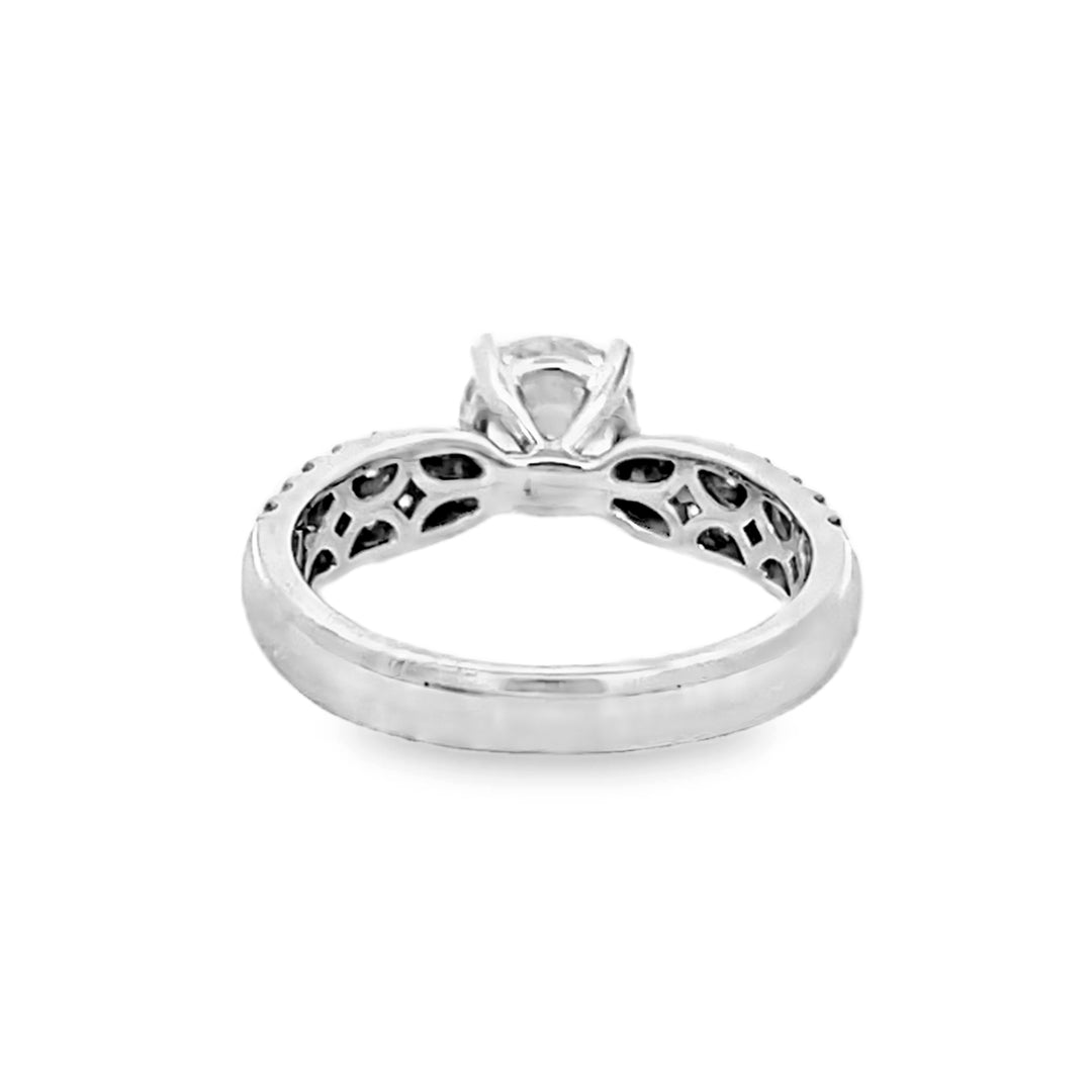 14K White Gold 0.47ct Diamond Semi Mounting Ring