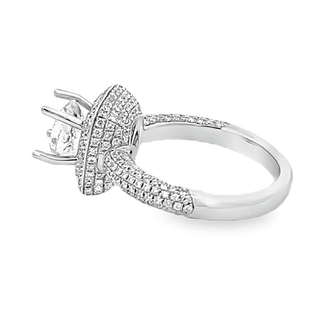 White Gold Diamond Semi Mounting 1.08 Carat