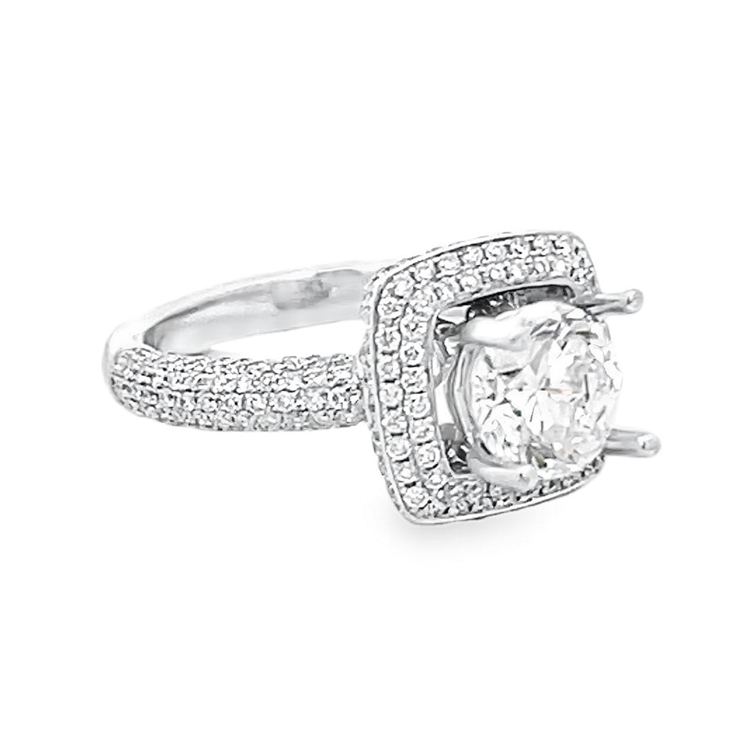White Gold Diamond Semi Mounting 1.08 Carat