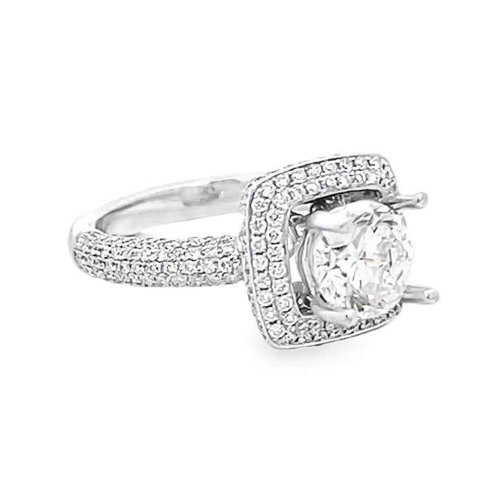 White Gold Diamond Semi Mounting 1.08 Carat