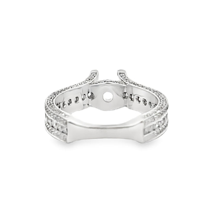 18K White Gold 1.59ct Diamond Semi Mounting Ring