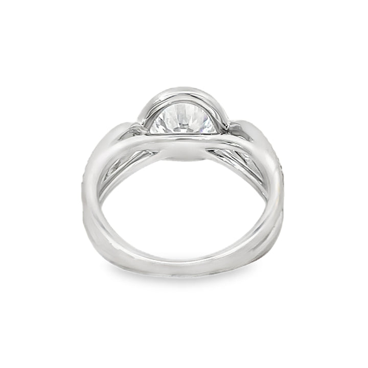 18K White Gold 0.36ct Diamond Semi-Mount Engagement Ring