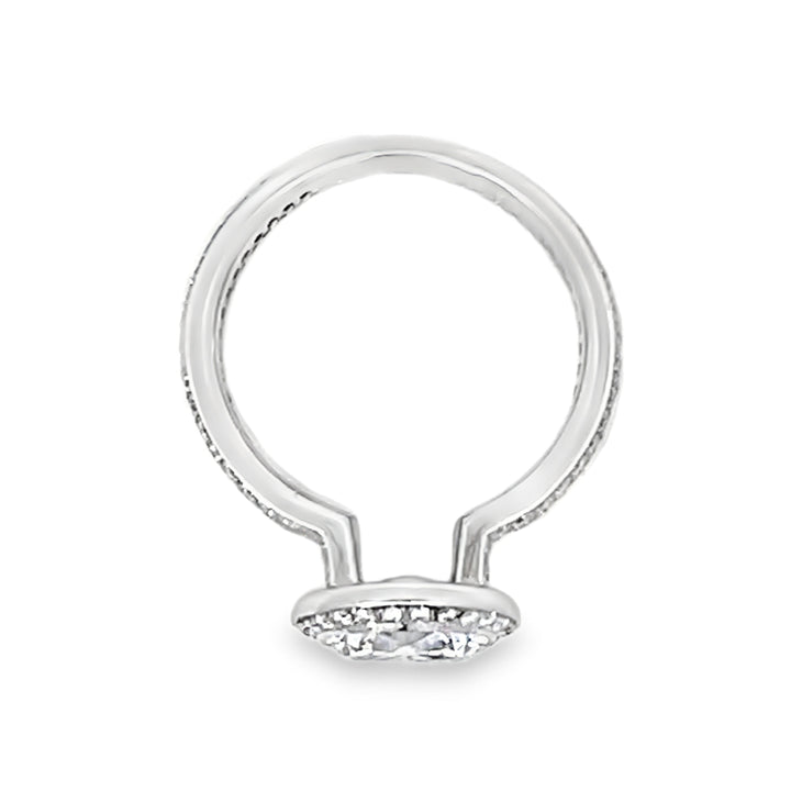 White Gold 0.76 Carats Semi Mounting Halo Style