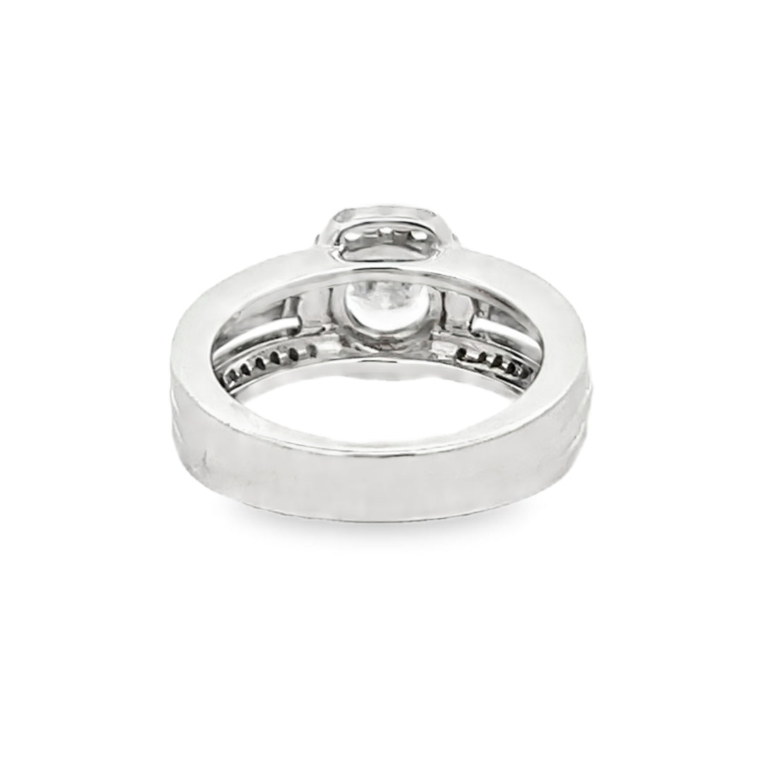 14k White Gold 0.49ct Diamond Semi Mounting Ring