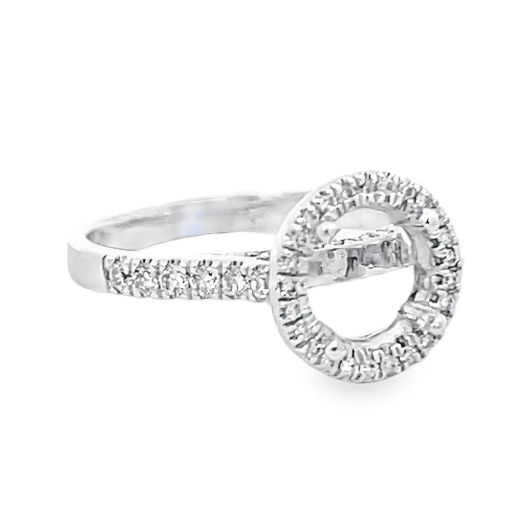 White Gold Diamond Semi Mounting 0.55 Carat