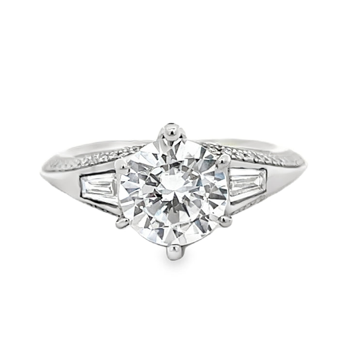 Platinum 0.60ct Diamond Semi Mounting Ring