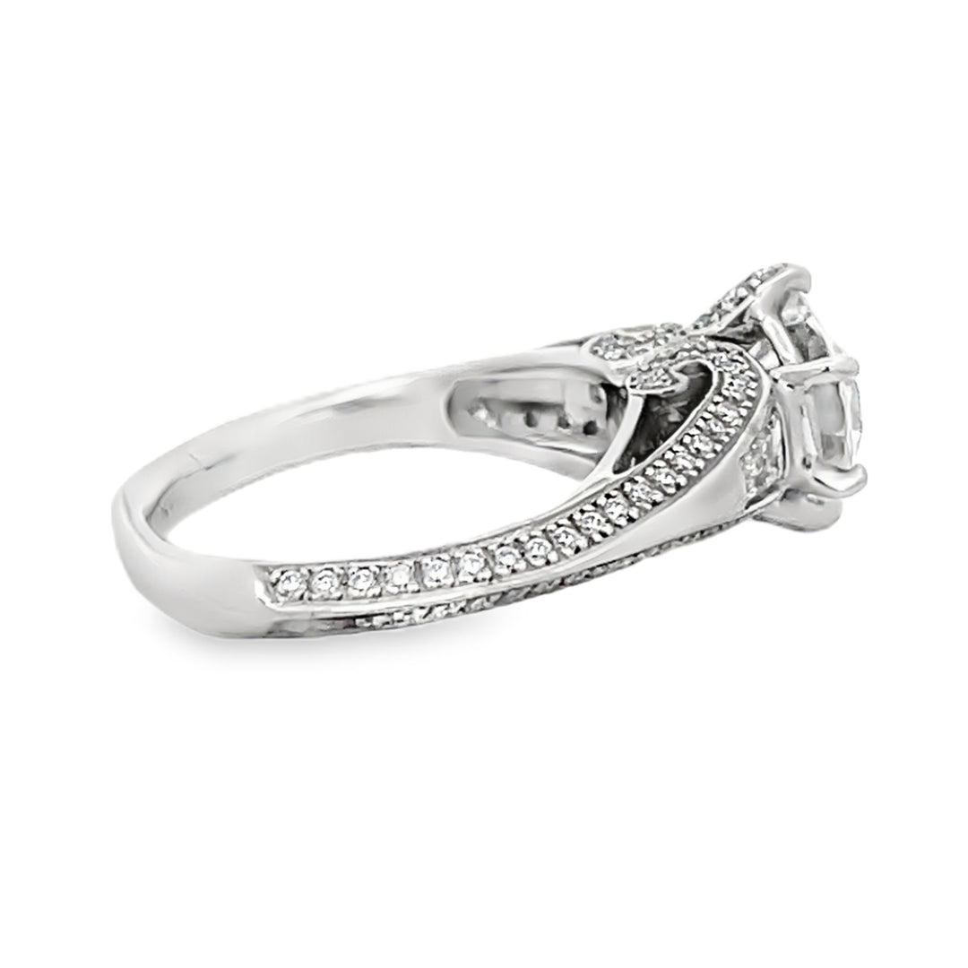 Platinum 0.60ct Diamond Semi Mounting Ring