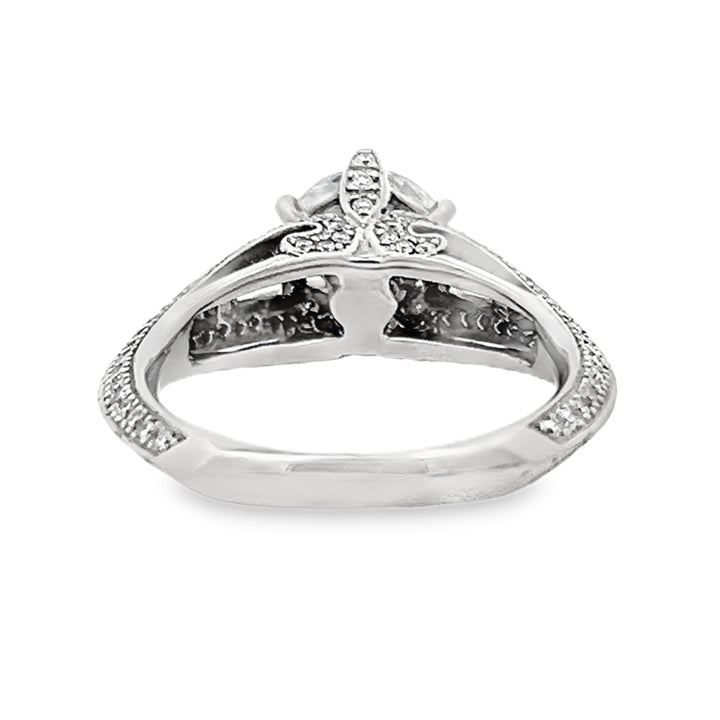 Platinum 0.60ct Diamond Semi Mounting Ring