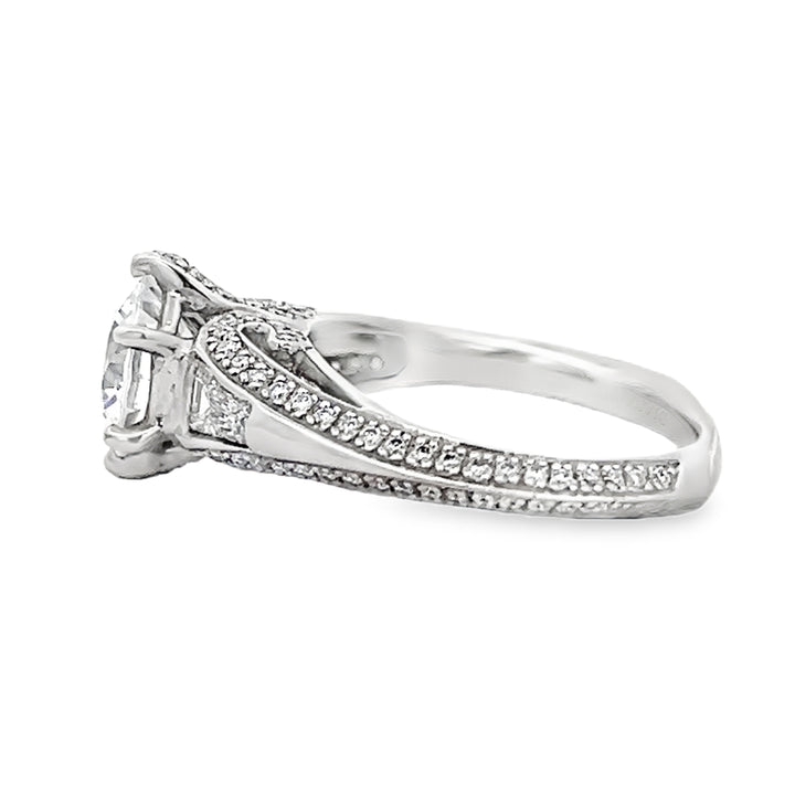 Platinum 0.60ct Diamond Semi Mounting Ring