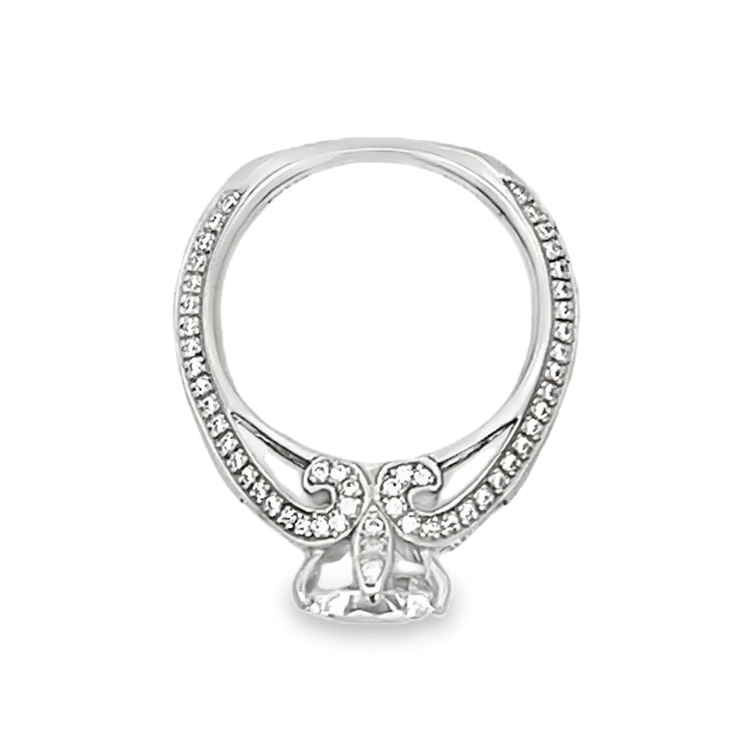 Platinum 0.60ct Diamond Semi Mounting Ring