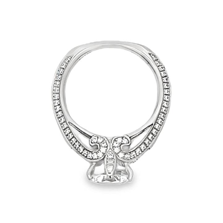 Platinum 0.60ct Diamond Semi Mounting Ring