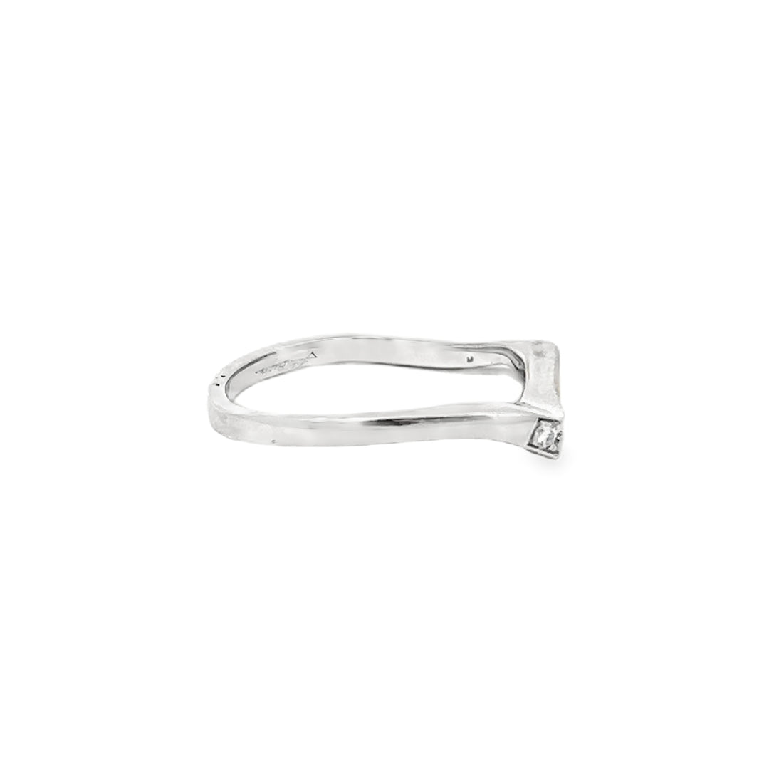 14K Two Tone 0.09ct Diamond Semi Mounting Set