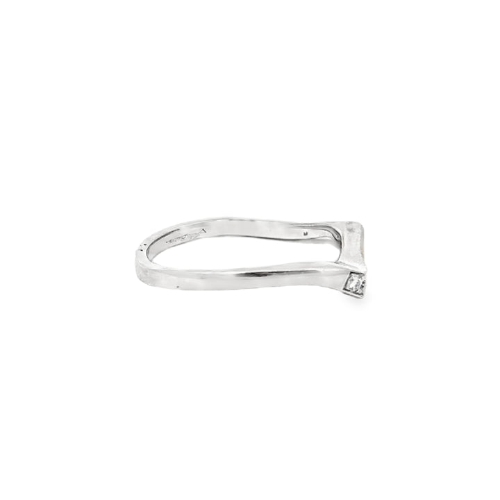 14K Two Tone 0.09ct Diamond Semi Mounting Set