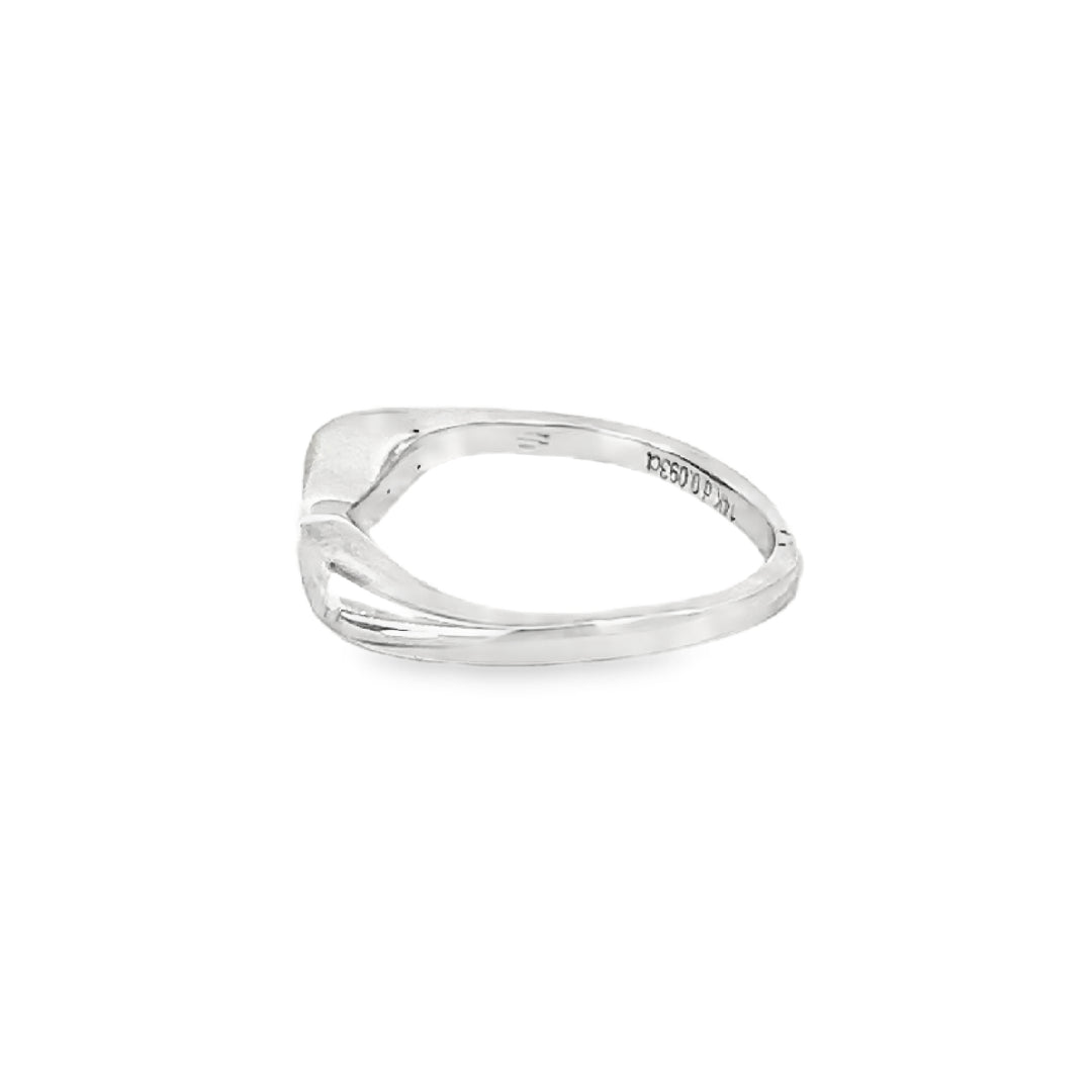 14K Two Tone 0.09ct Diamond Semi Mounting Set