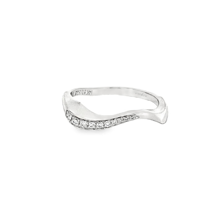 14K Two Tone 0.09ct Diamond Semi Mounting Set