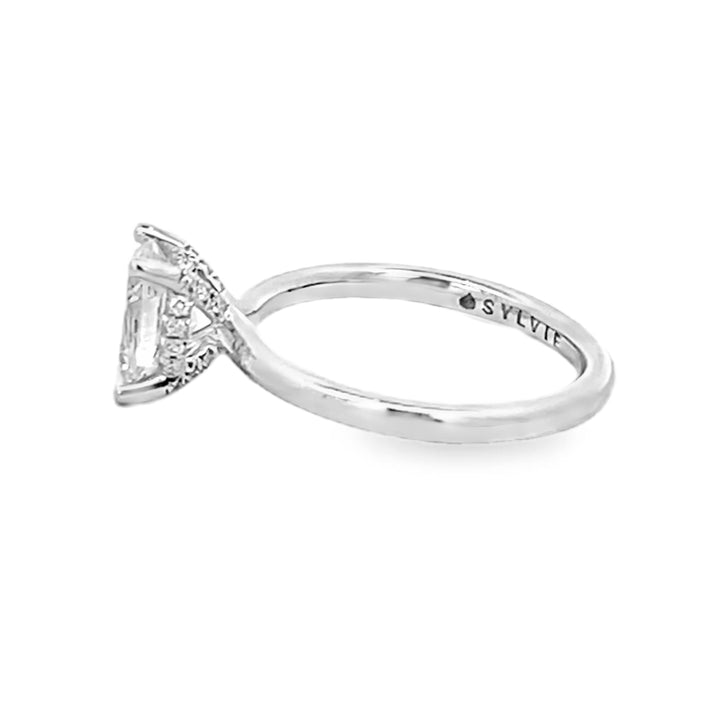 14K White Gold Oval Cut Diamond Solitaire Engagement Ring 1.62ctw
