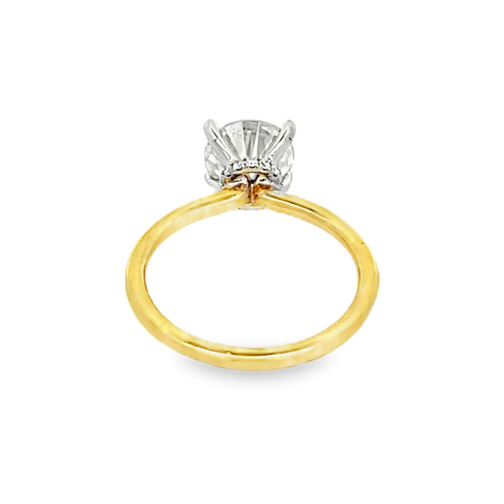 14K Yellow Gold Diamond Semi Mounting Engagement Ring 3.3ctw