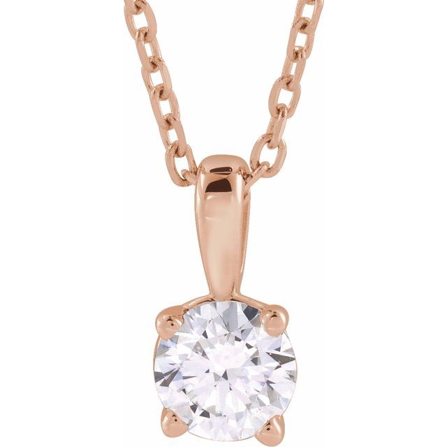 14K Gold Lab-Grown Diamond Necklace - Options Available