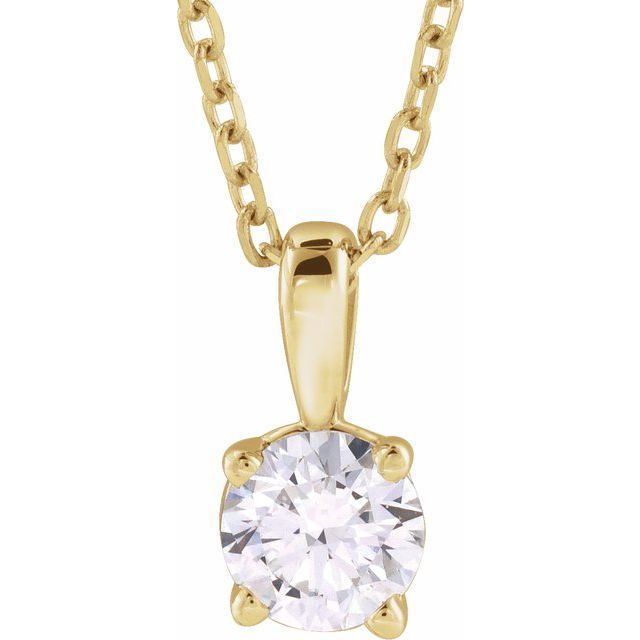14K Gold Lab-Grown Diamond Necklace - Options Available