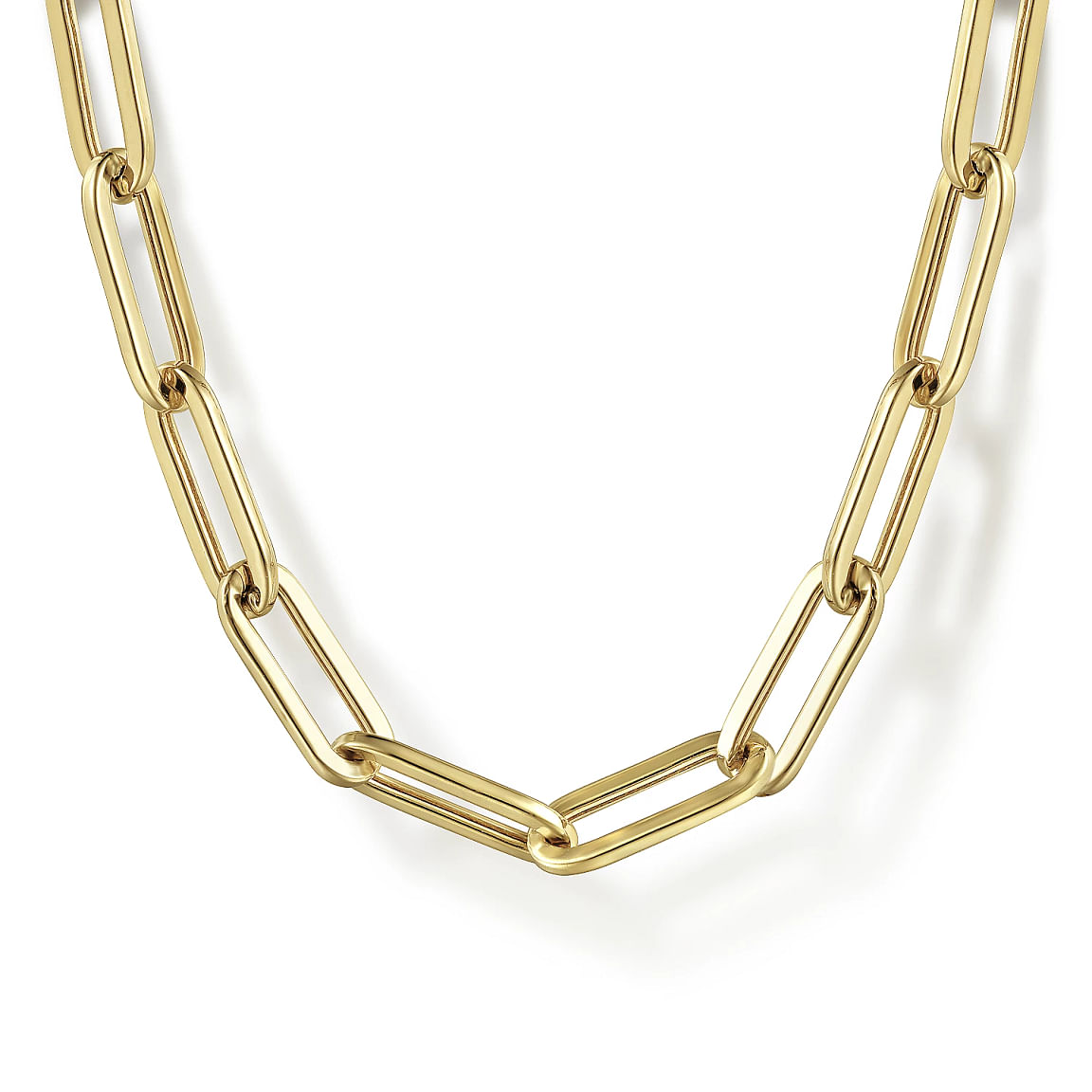 Gold Paperclip Hollow Necklace