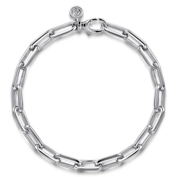925 Sterling Silver Hollow Link 14mm Chain Bracelet